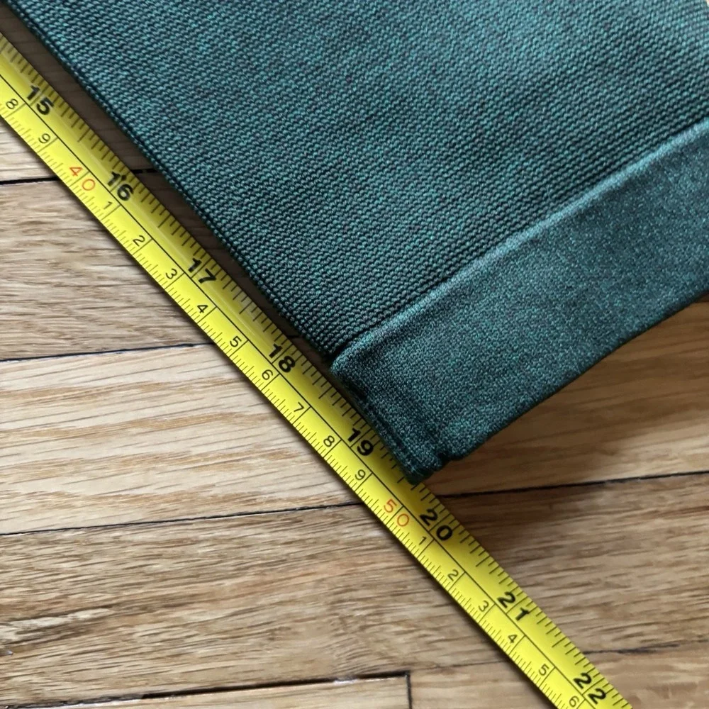 Lululemon All Around Crew Neck Sweater Mens Medium‎ Green Textured Knit Stretch